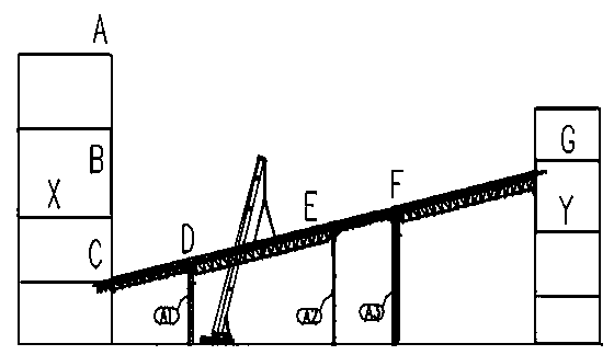 Cable-stayed suspension combined suspending method for cable protection in gallery inspection