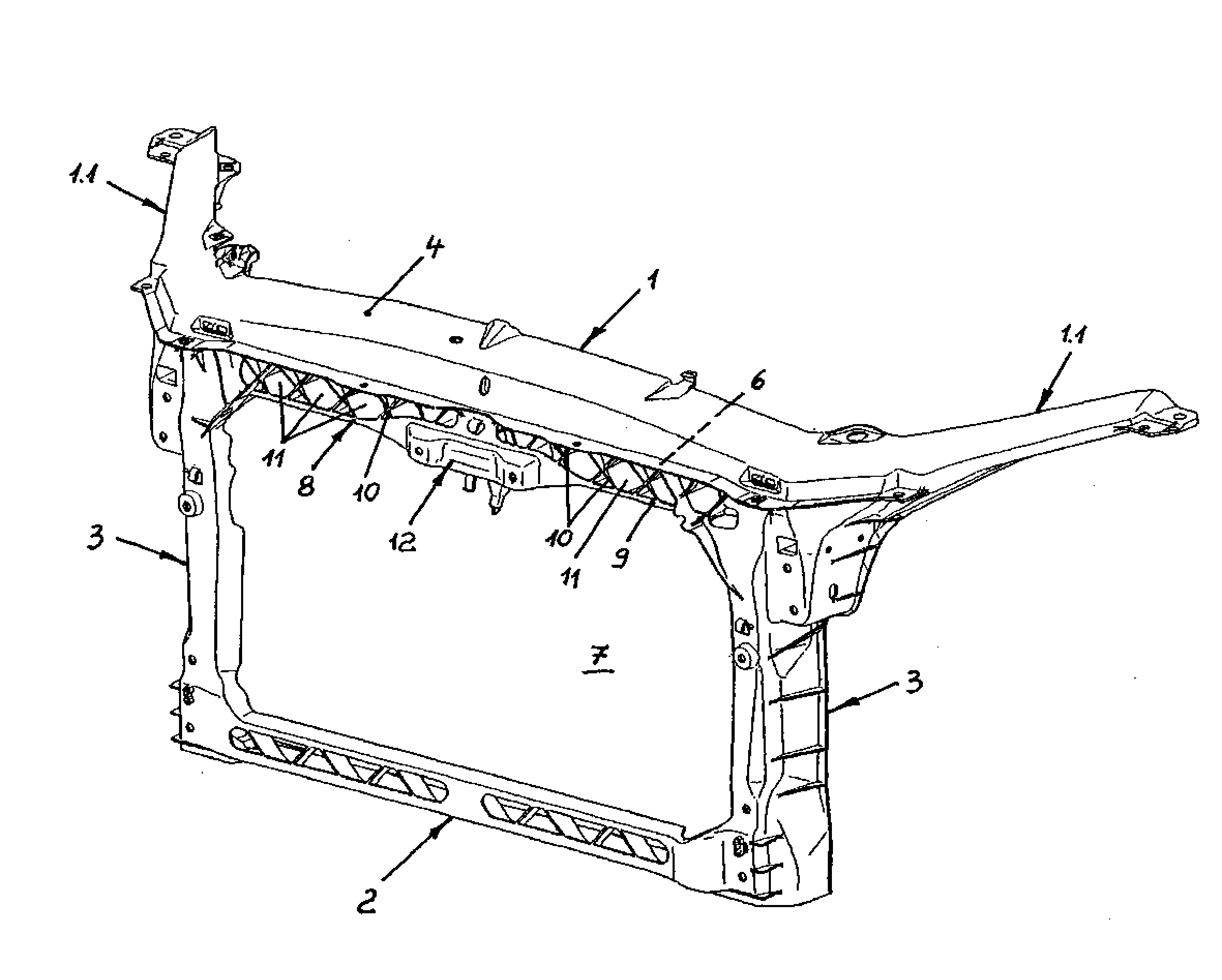 Mounting Structure With a Frame-Shaped Construction