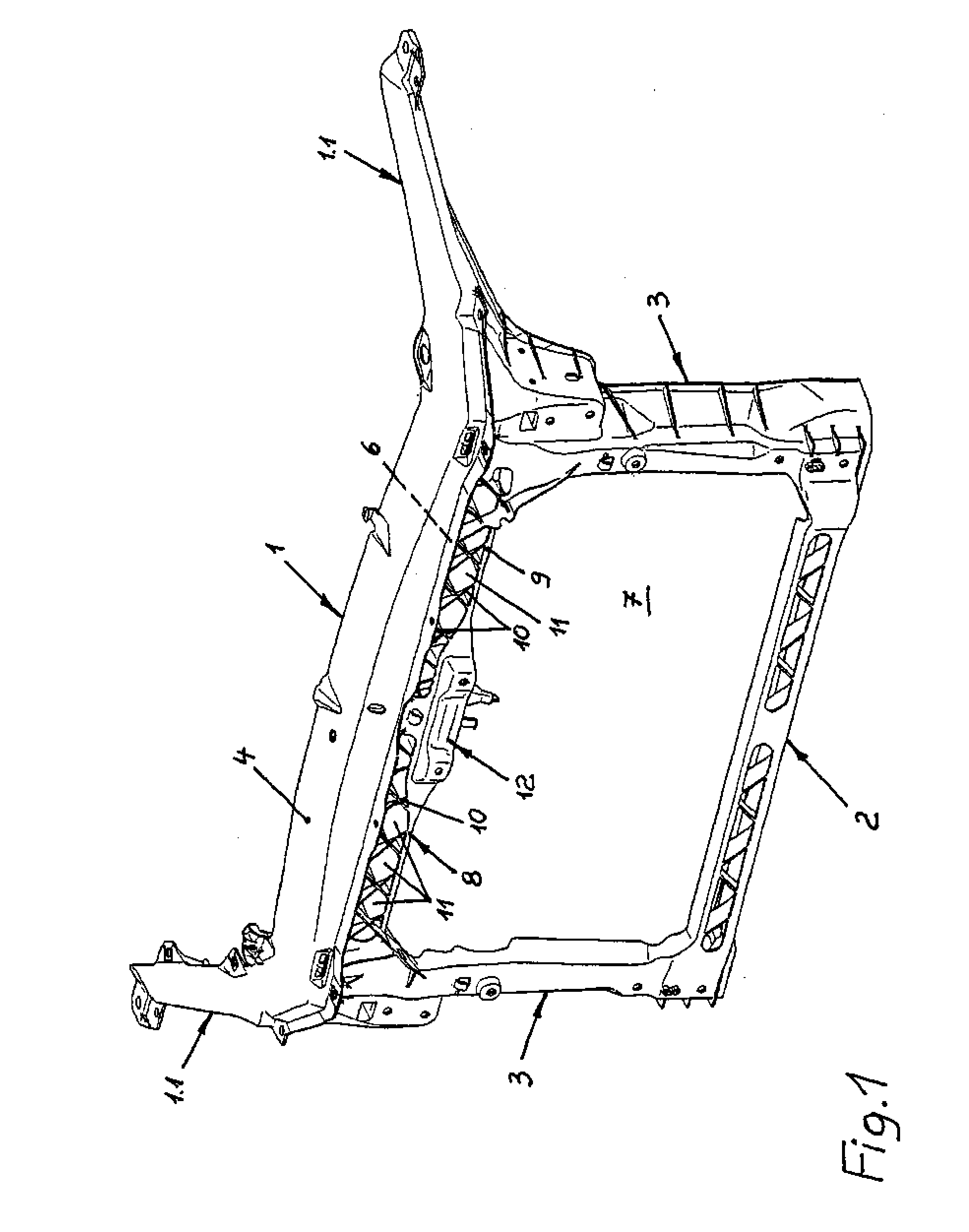 Mounting Structure With a Frame-Shaped Construction