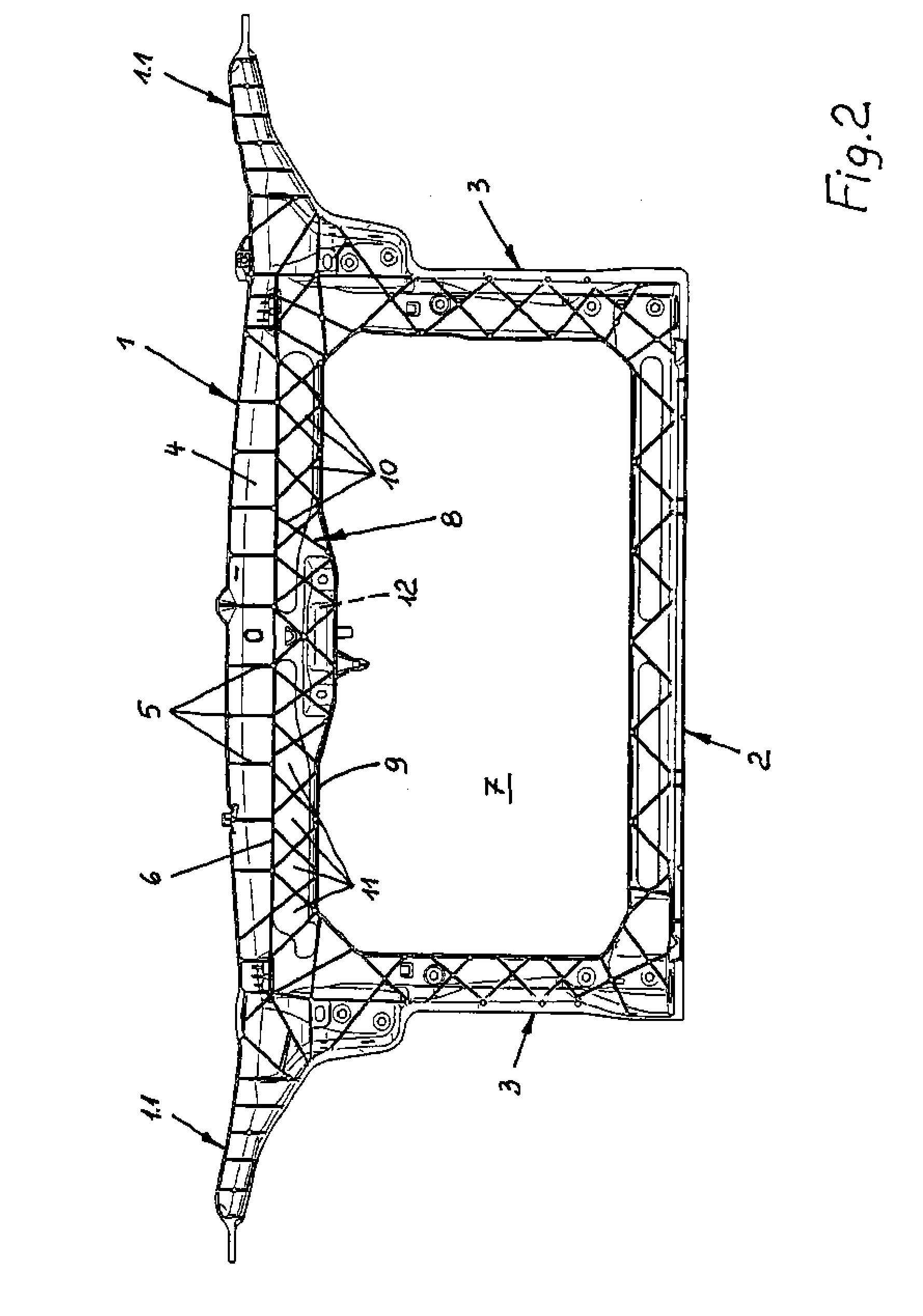 Mounting Structure With a Frame-Shaped Construction