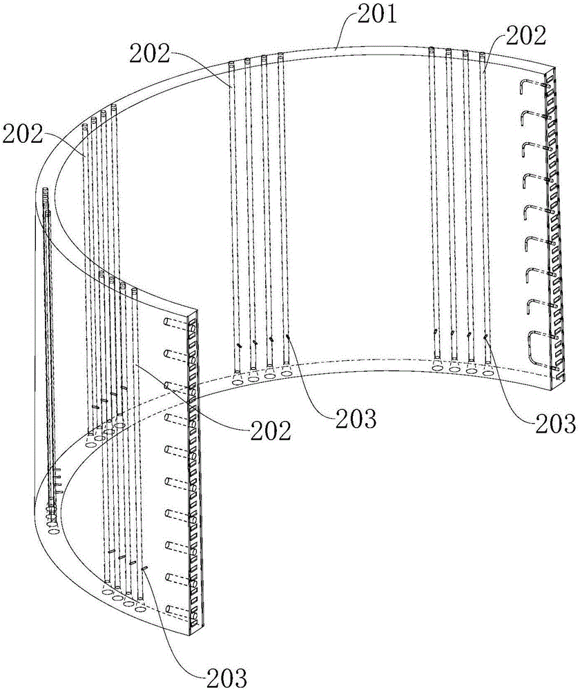 Concrete tower drum assembly and stretching method thereof