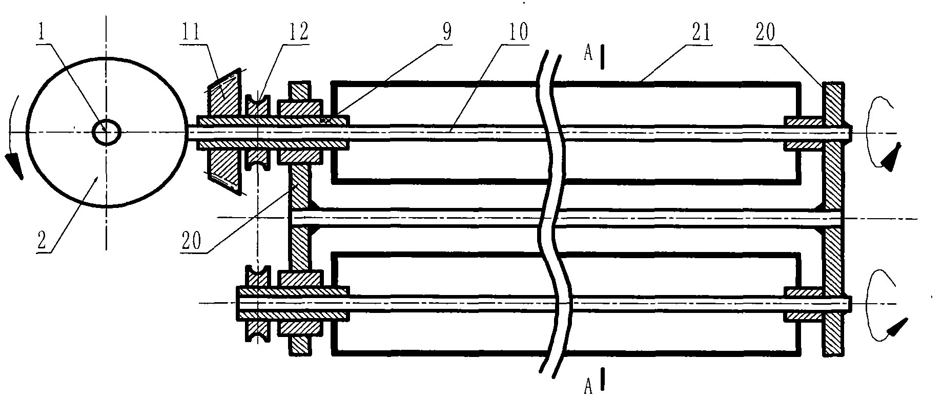 Vertical-lifting device with combined propellers