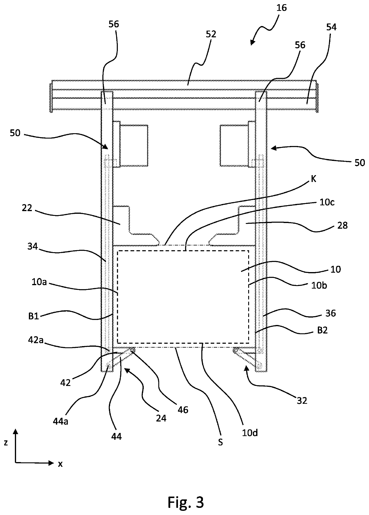 Handling device for product stacks