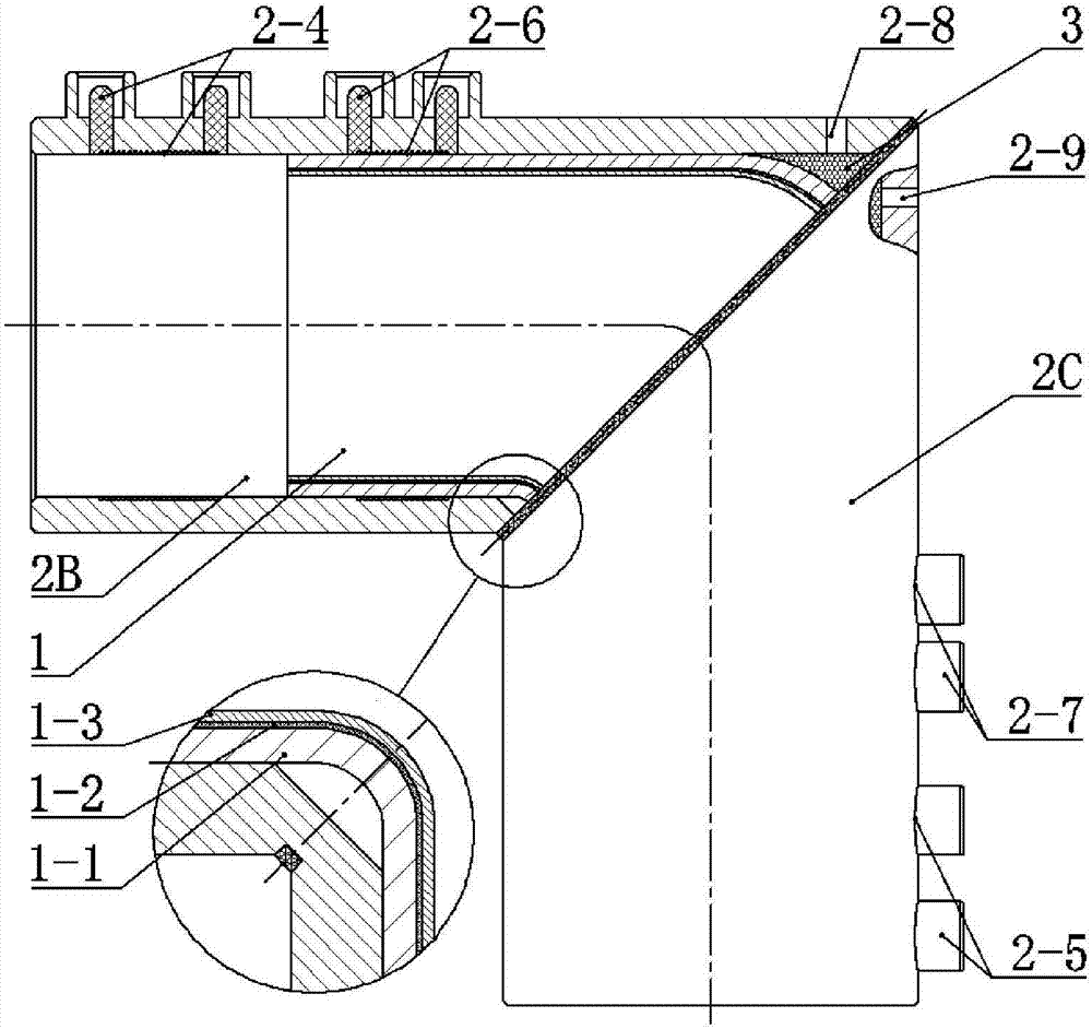 Hot-melting type static electricity conduction removal polymer oil conveying pipe union elbow and preparing method