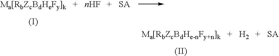 Process for the fluorination of boron hydrides