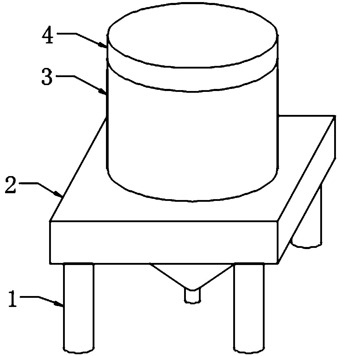 Powder bin material level meter for mechanical production