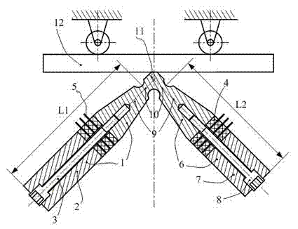 Tower-like ultrasonic motor with asymmetrical structure and asymmetrical modes thereof as well as electric excitation mode of asymmetrical modes