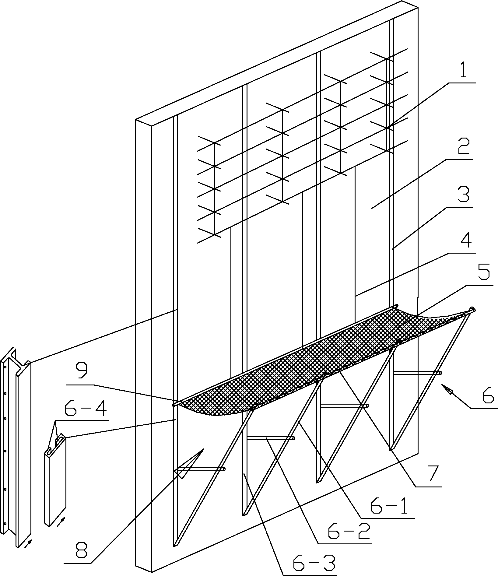 Construction method of safe flat net positioned on periphery of building