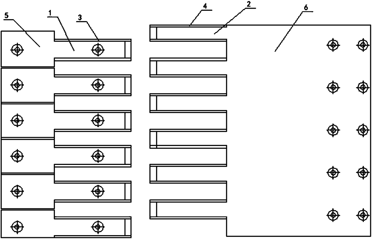 Connecting structure for highway bridge comb plate expansion devices