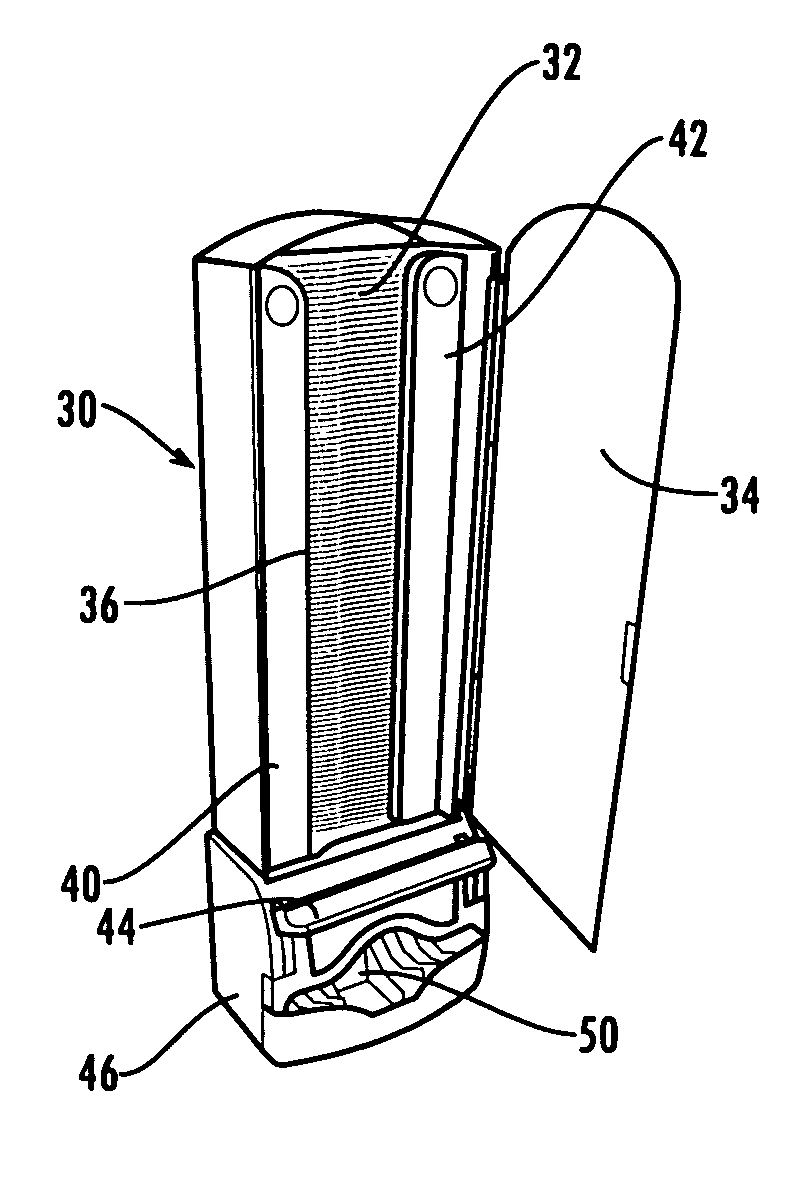 Dispenser for disposable cutlery and components therefor