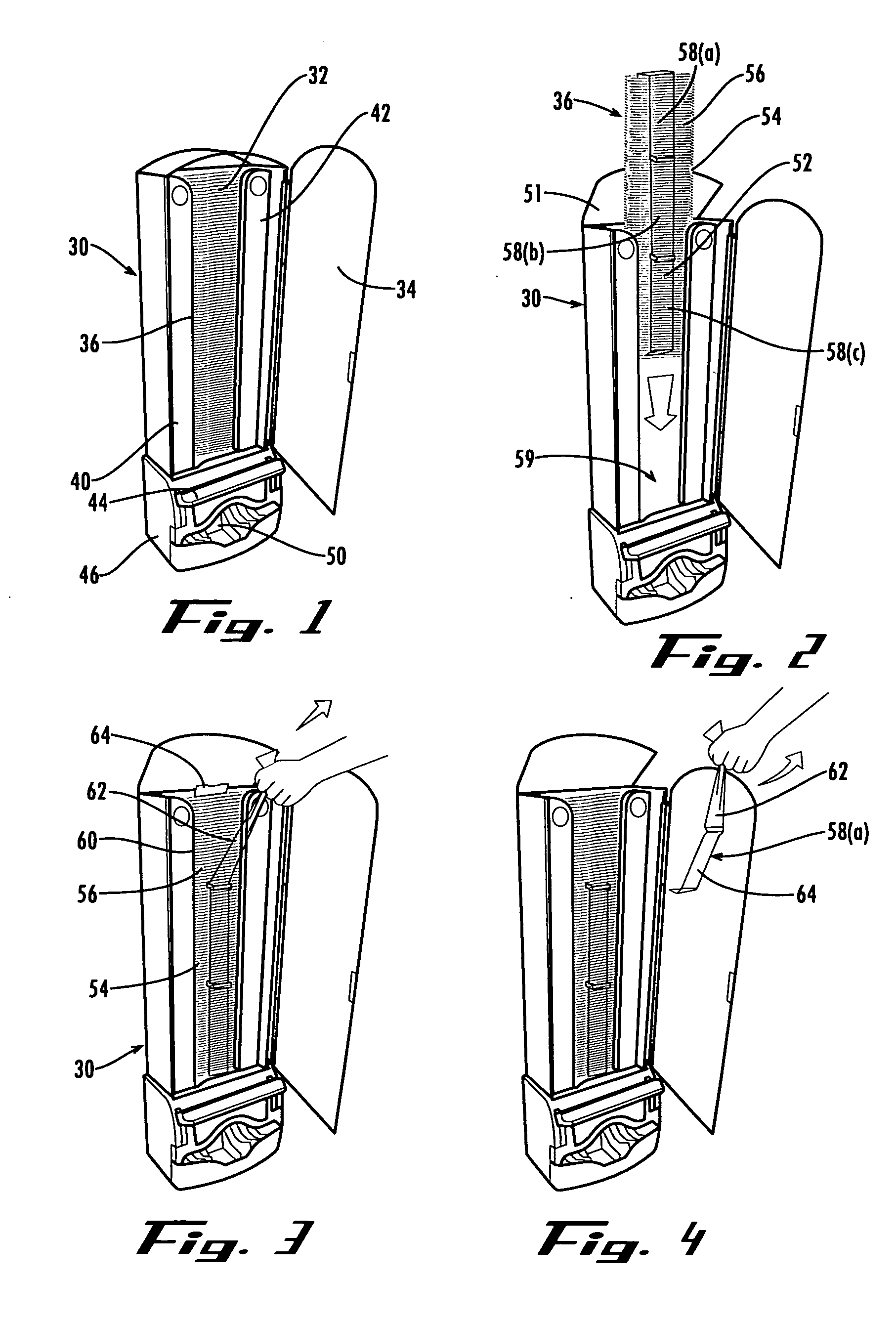 Dispenser for disposable cutlery and components therefor