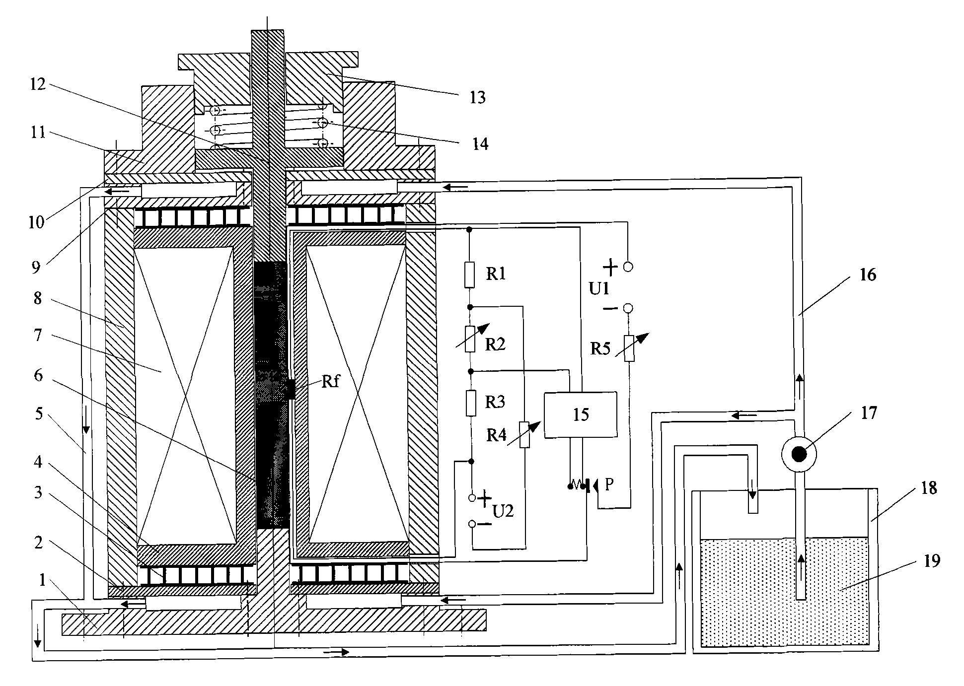 Semiconductor refrigeration temperature control type ultra- magnetostriction microdisplacement actuator