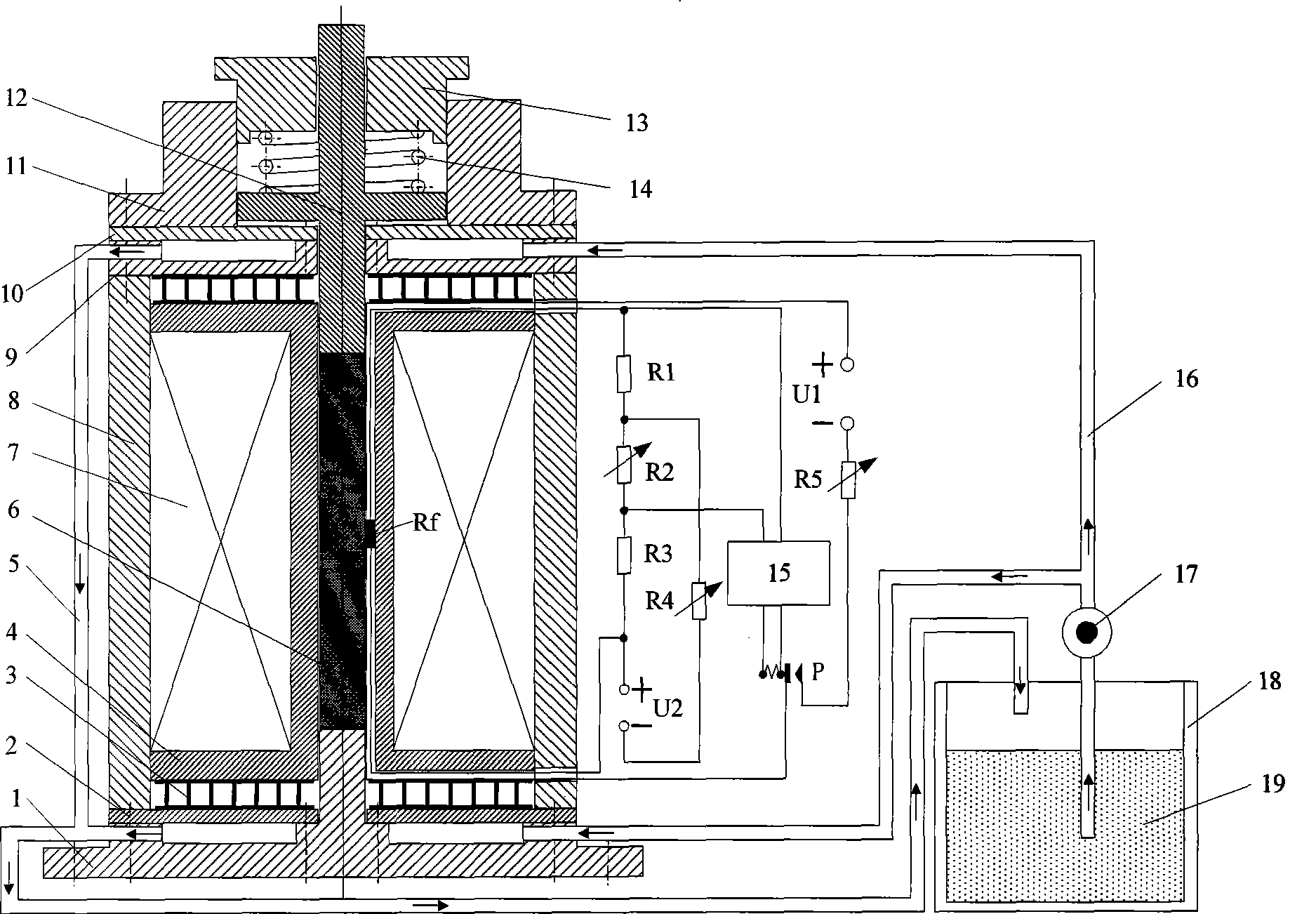 Semiconductor refrigeration temperature control type ultra- magnetostriction microdisplacement actuator