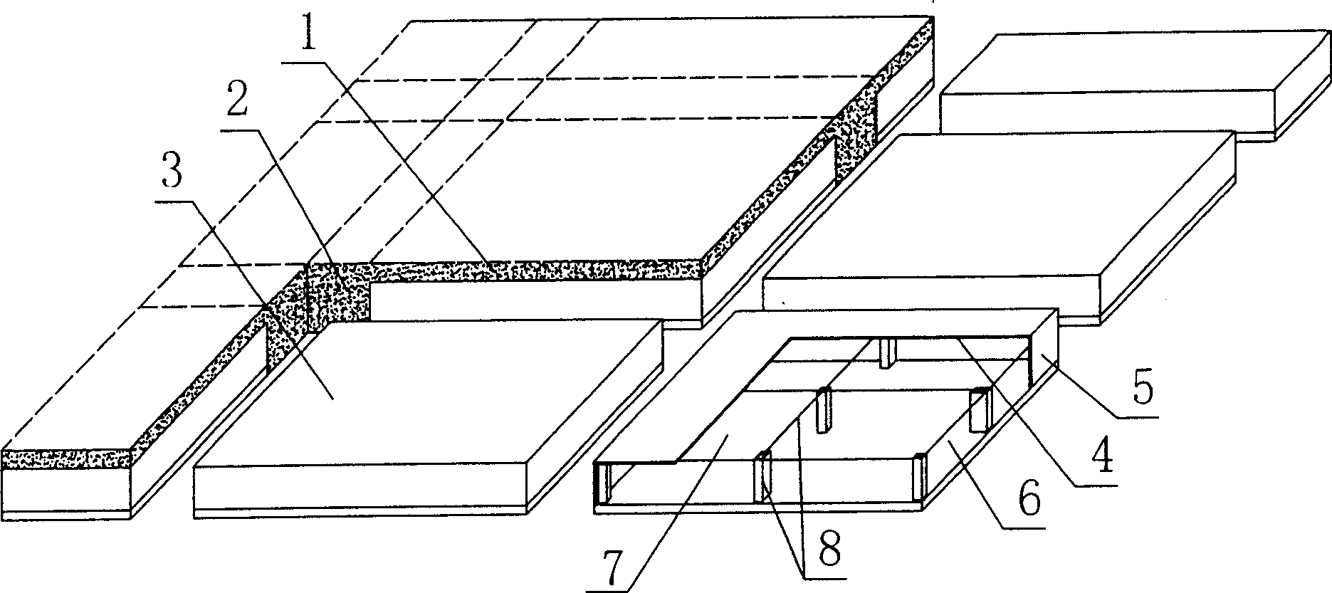 Reinforced concrete three-dimensional bearing structure floor