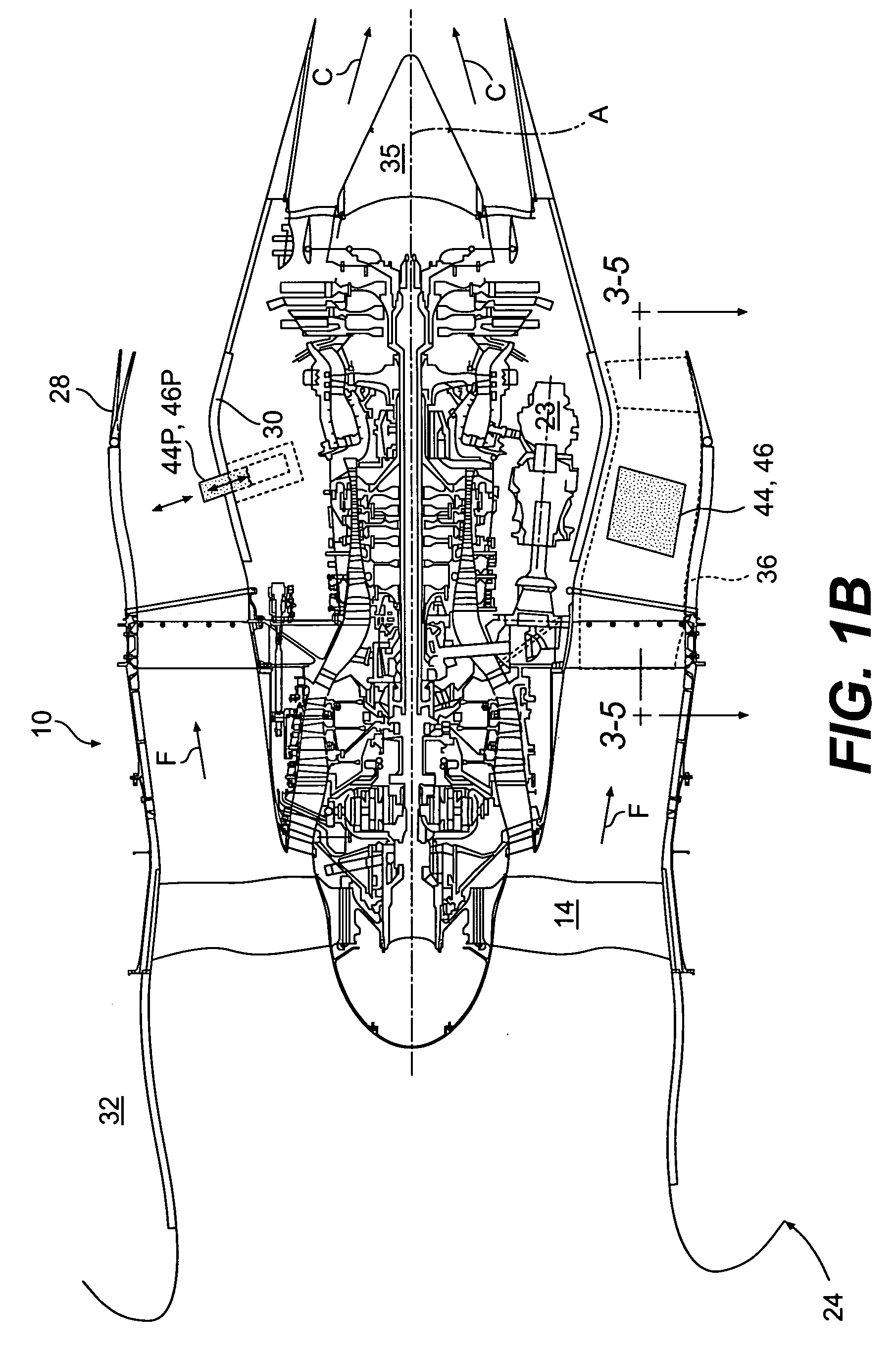 Thermal management system with thrust recovery for a gas turbine engine fan nacelle assembly