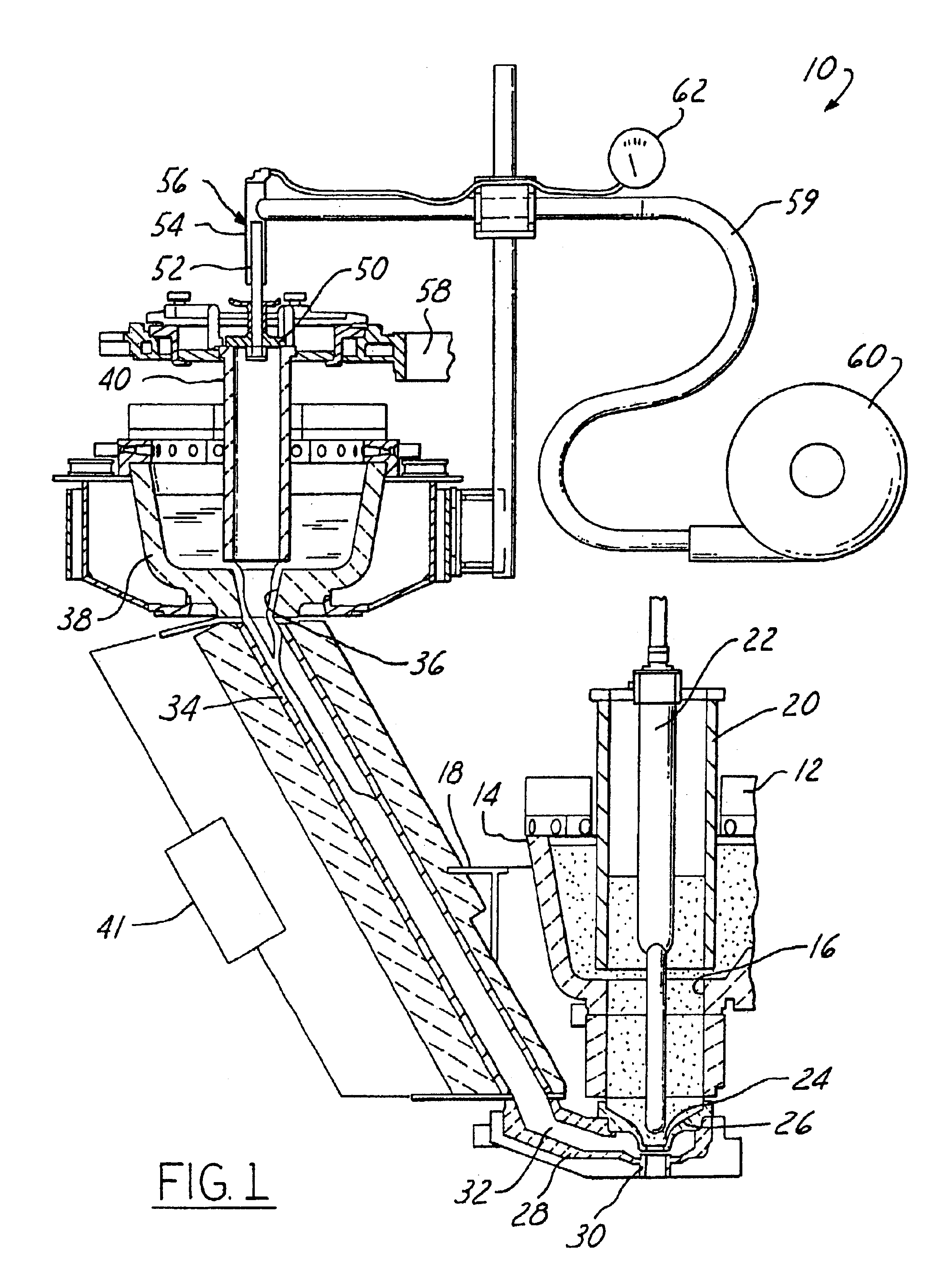 Method and apparatus for delivering a cased glass stream