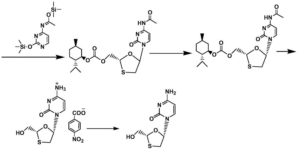 Synthetic method of lamivudine intermediate