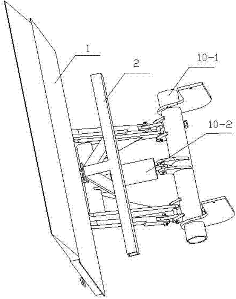 Automobile rear tail plate capable of rising, falling and turning