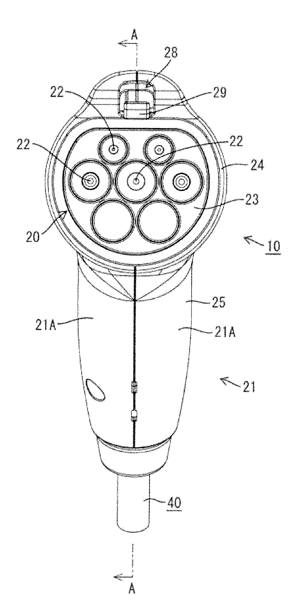 Seal member and a charging connector provided therewith