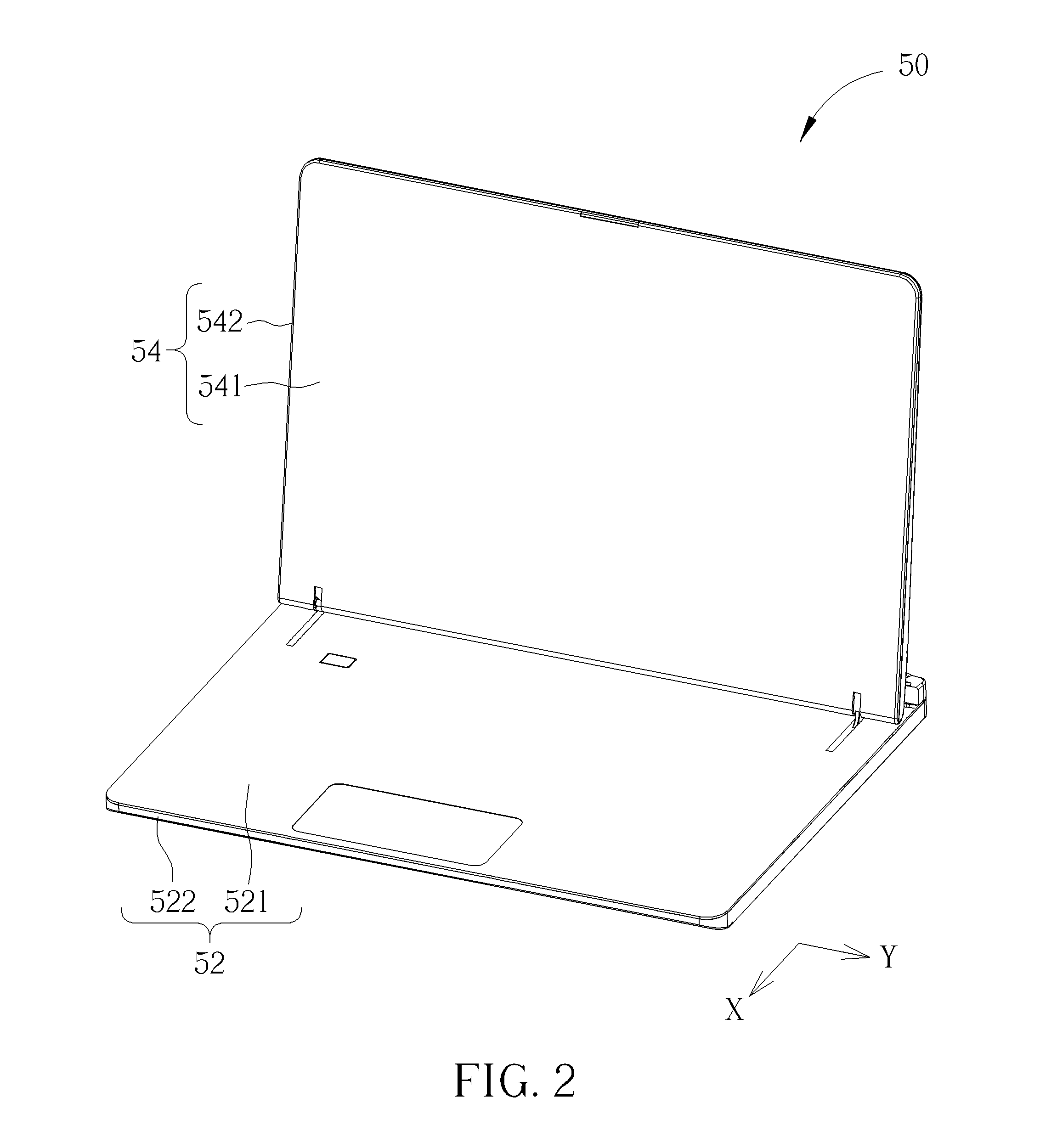 Switch mechanism for activating a switch while a display module pivots relative to a host module and portable electronic device therewith