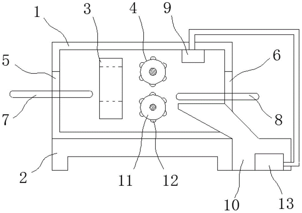 Casting part grinding device capable of lowering temperature