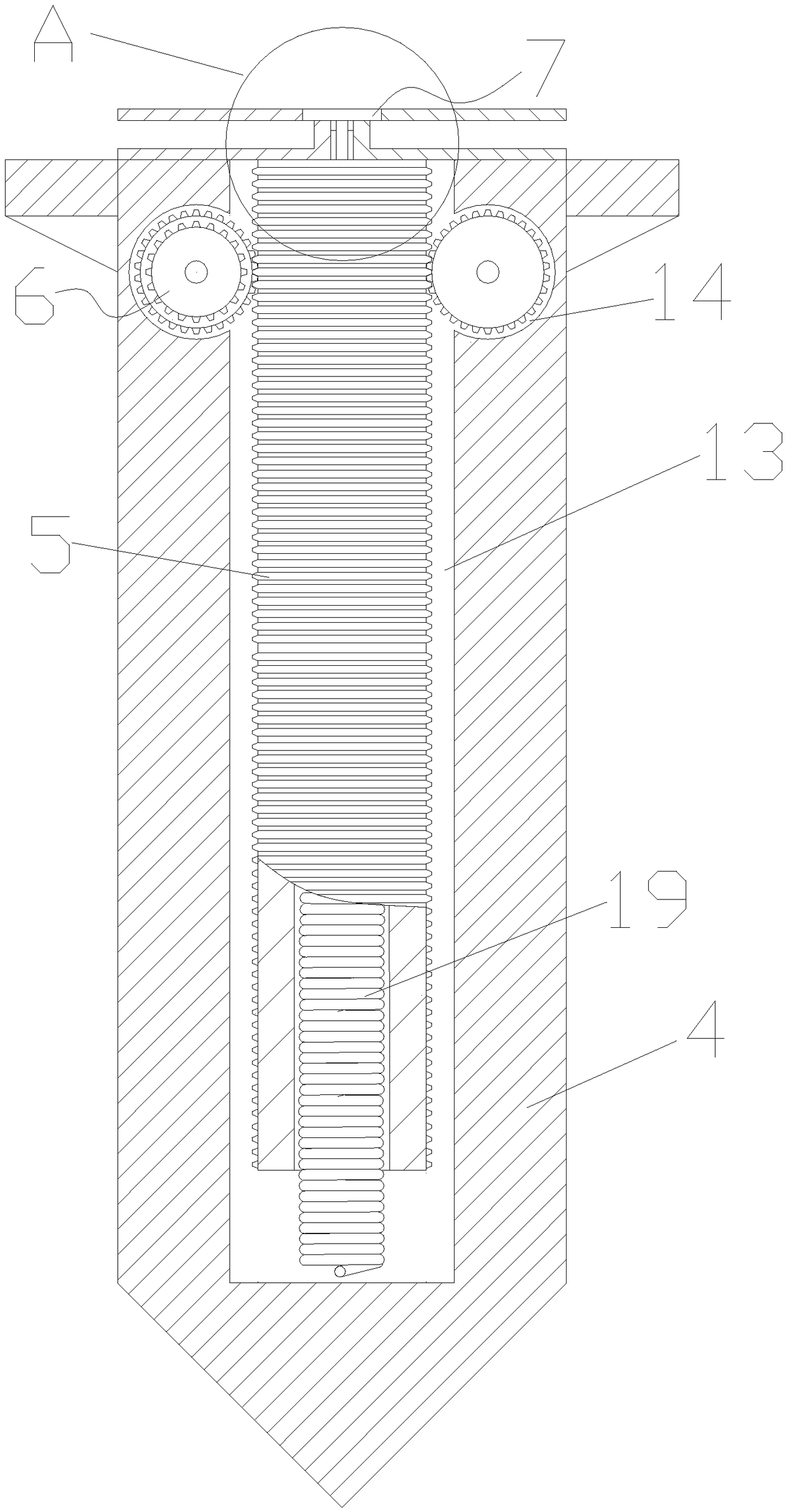 Pedal-type thread hang device