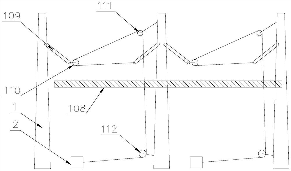 Hoisting method of obliquely-pulling type insulator string ultra-long tubular bus