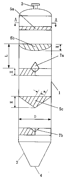 Tower mobile-bed reactor and its application