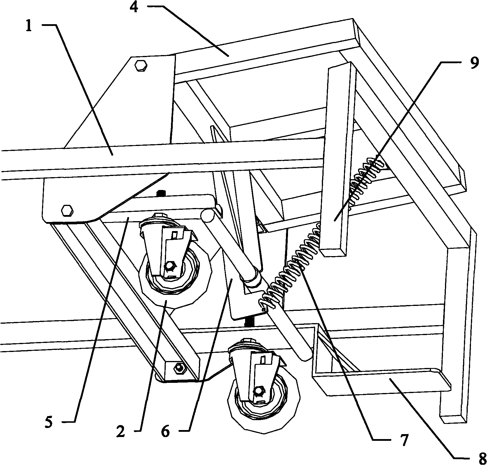 Positioning device for moveable step ladder