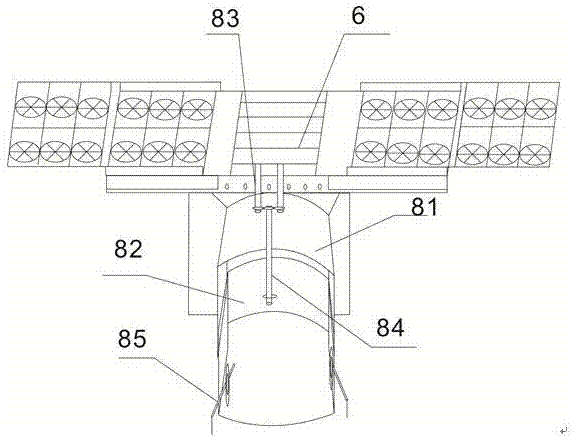 An aircraft equipped with a fire-fighting device and rescue facilities