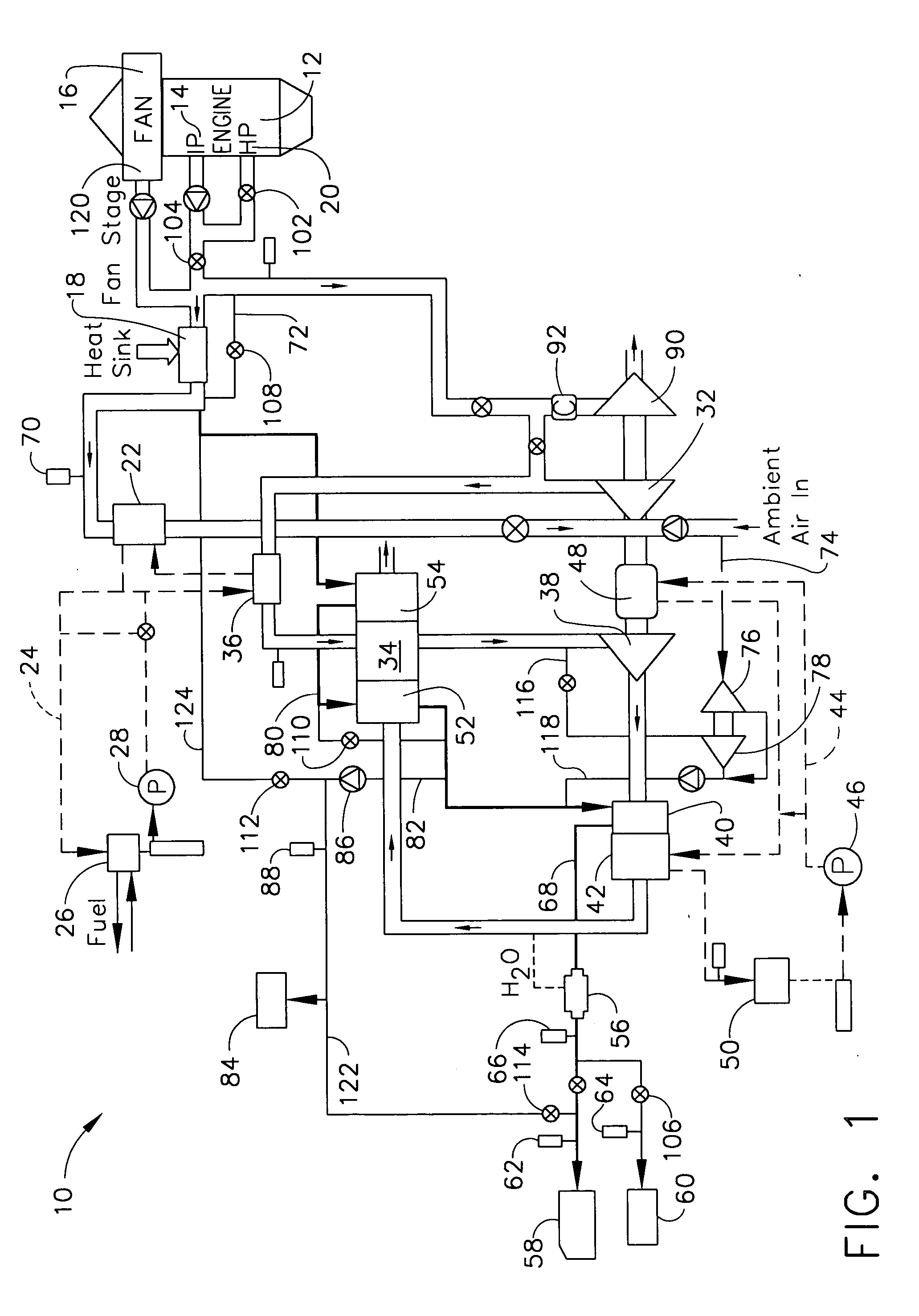 Indirect regenerative air cycle for integrated power and cooling machines