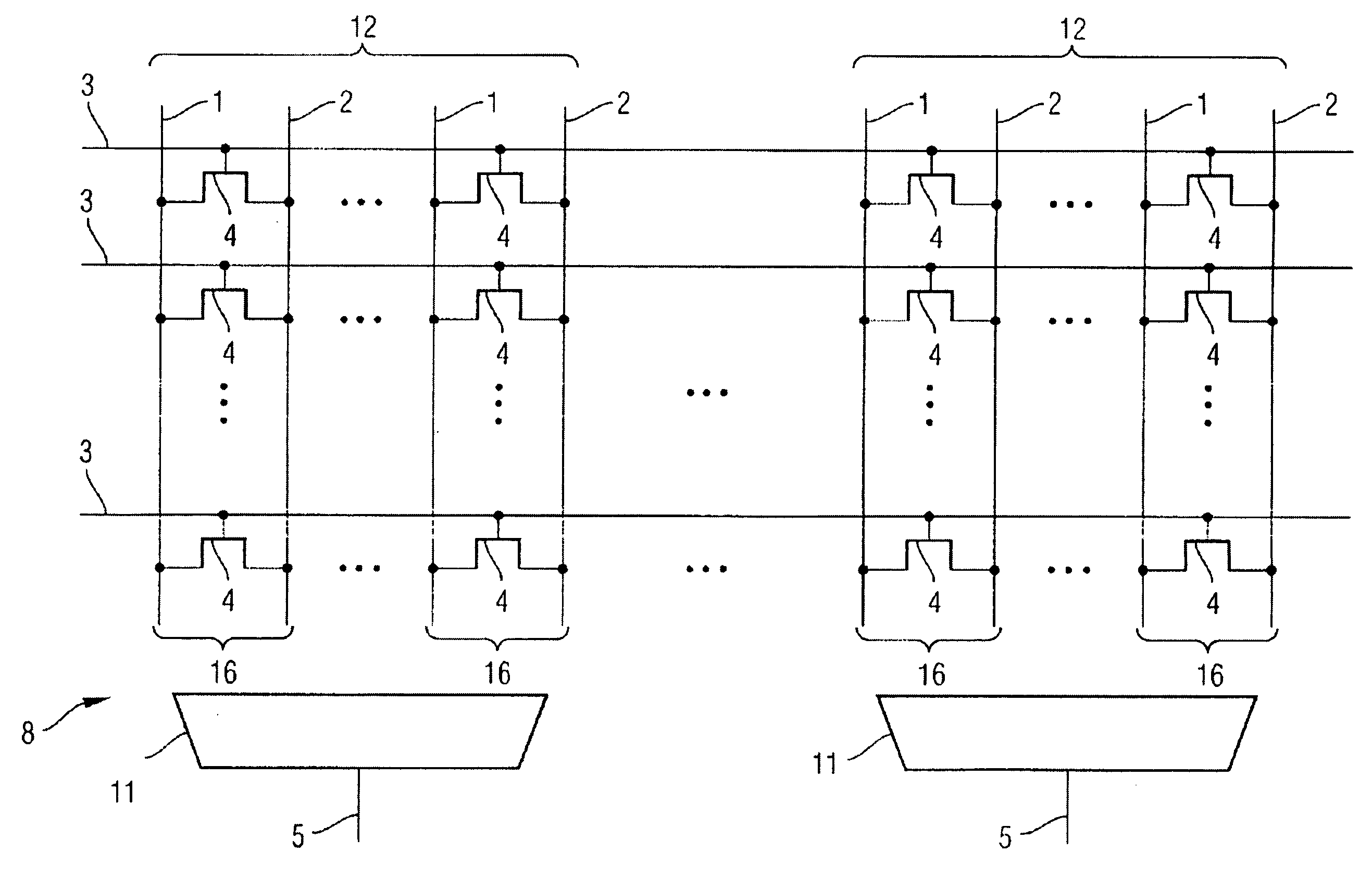 Memory arrangement with low power consumption