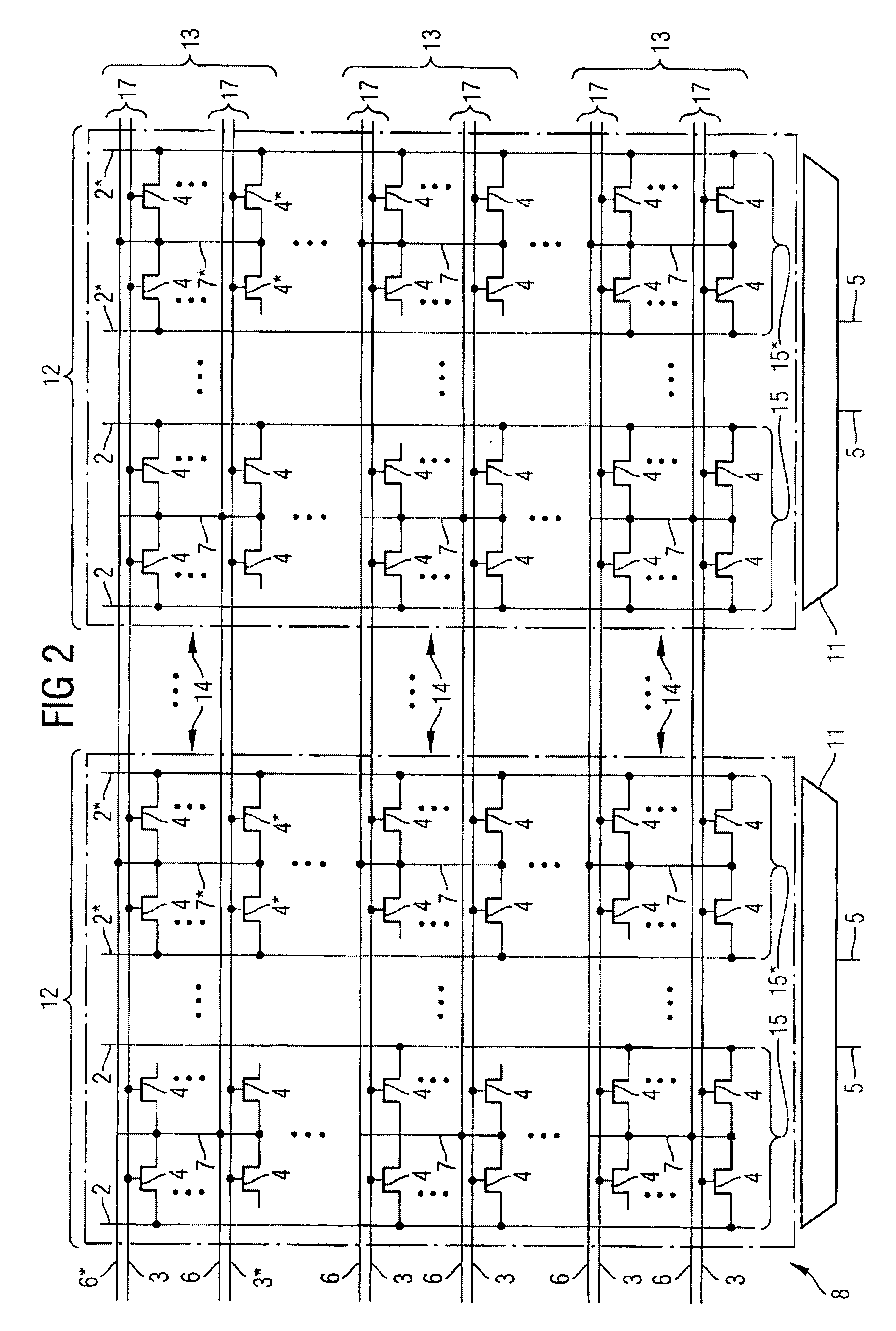 Memory arrangement with low power consumption