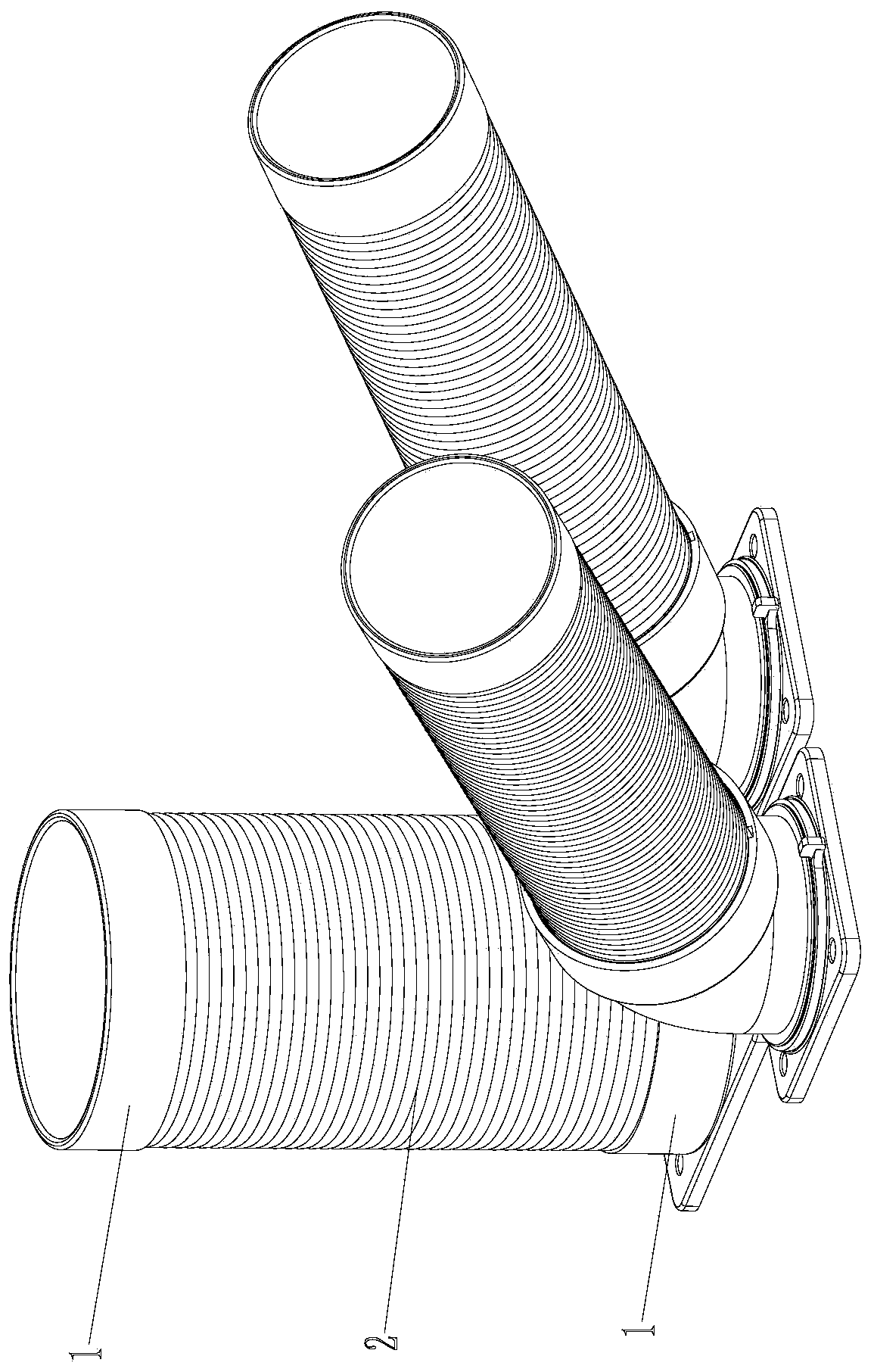 Linear profile winding type ventilation pipe