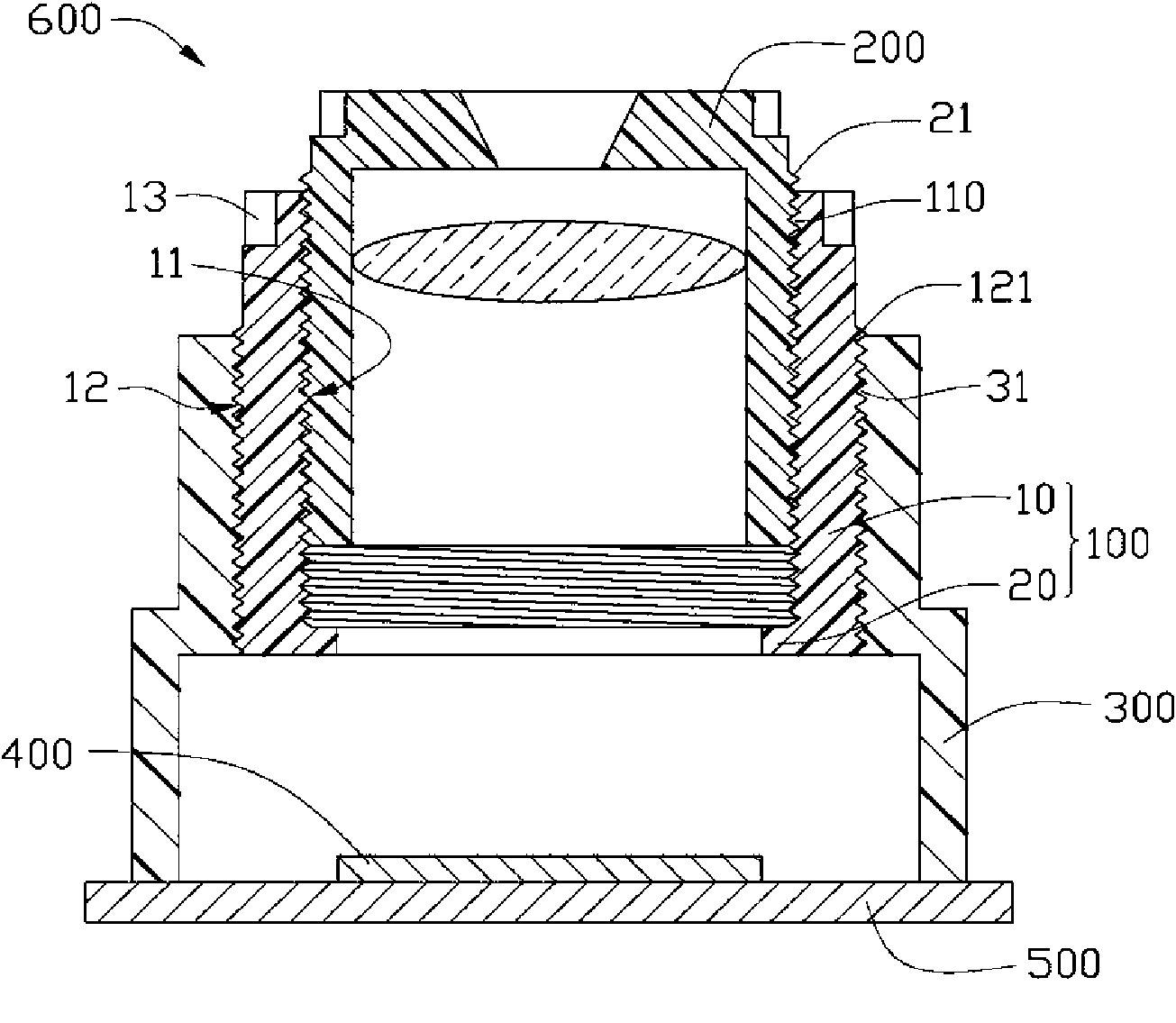 Adapter ring and lens module using same