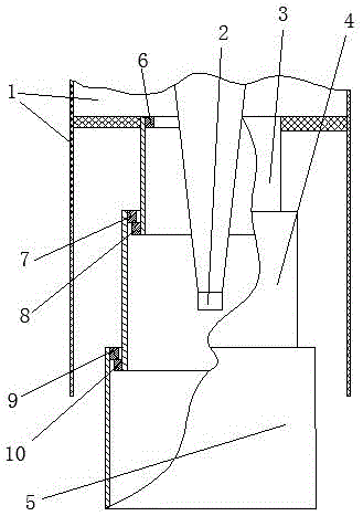 Sectional type extensible insulating cylinder