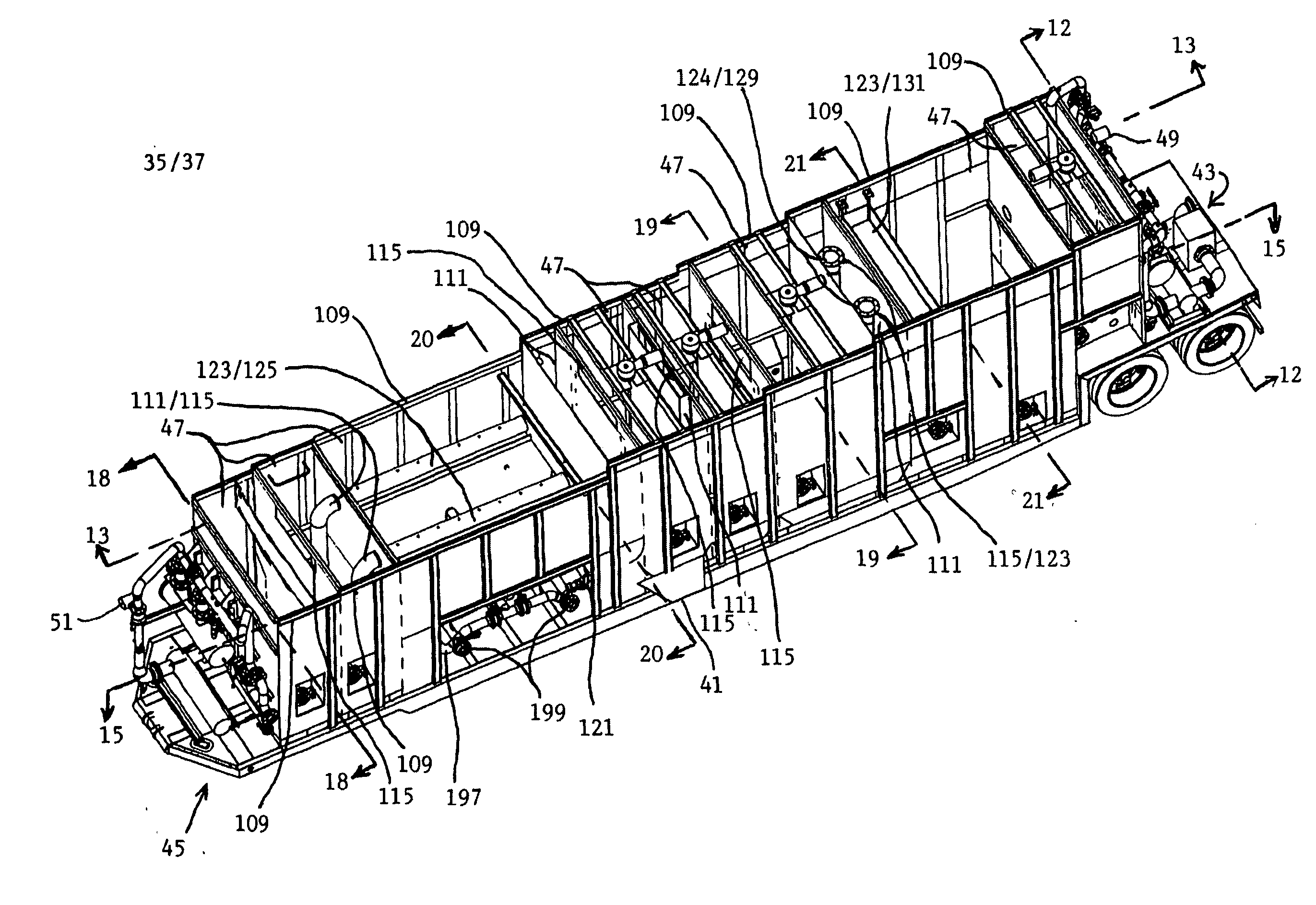 Liquid treatment station including plural mobile units and methods for operation thereof