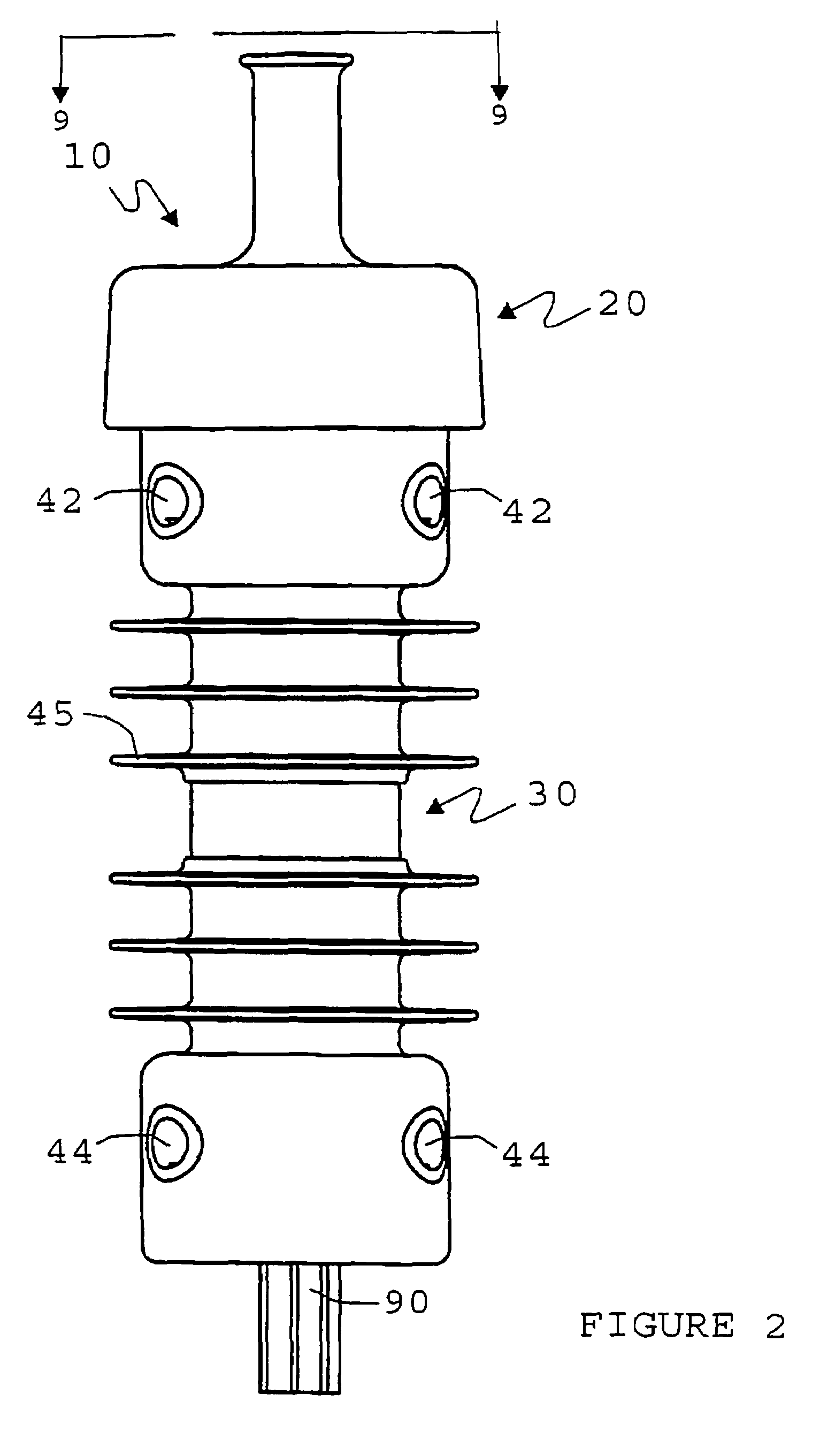 Enclosed insulator assembly for high-voltage distribution systems
