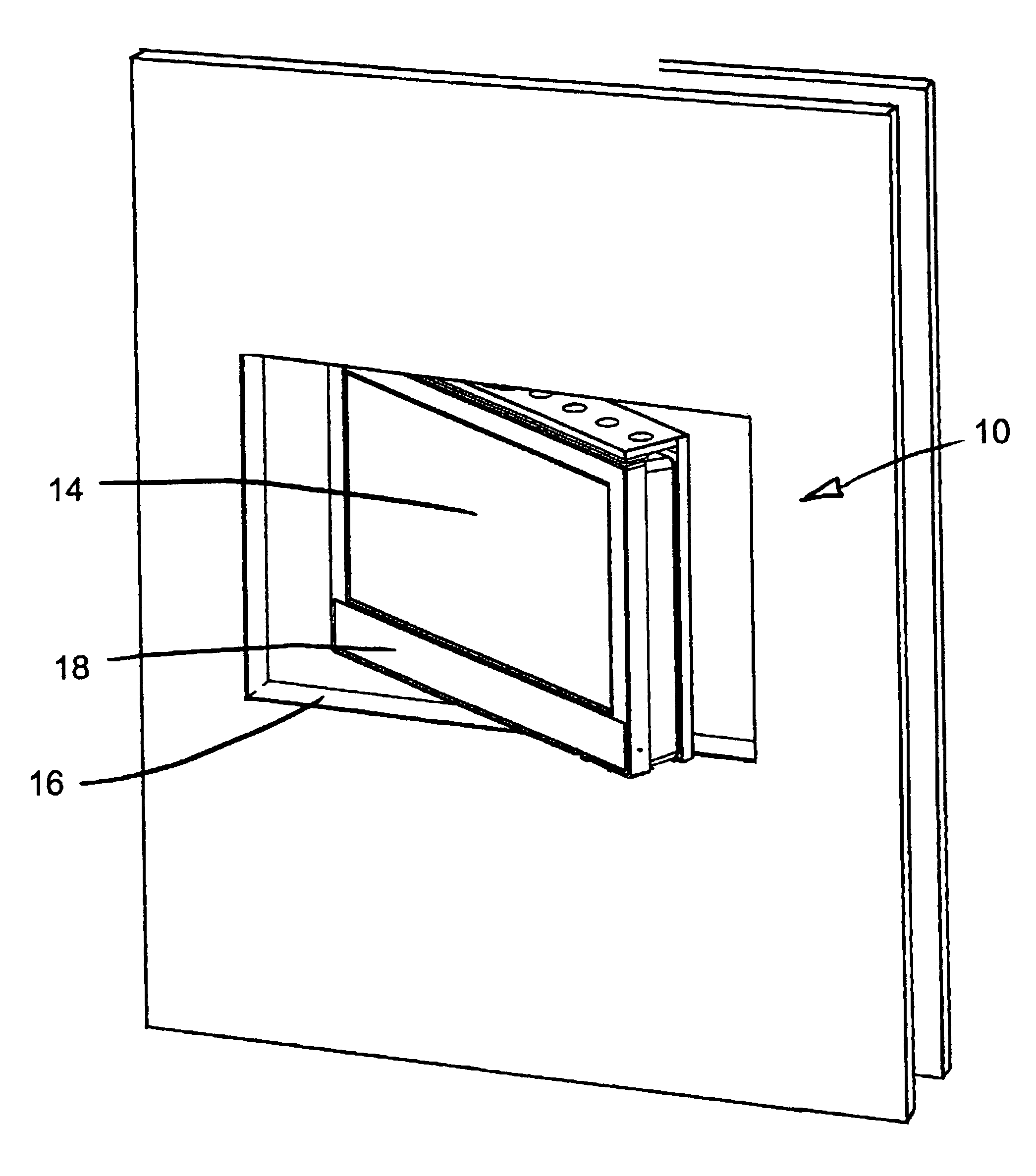 Mounted rotatable television unit