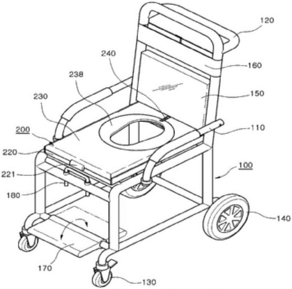Bath chair for person having mobility disability