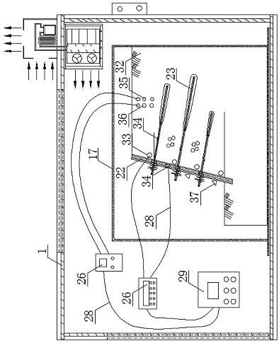 Static and dynamic test device and assembly and test method of slope anchorage structure in cold region