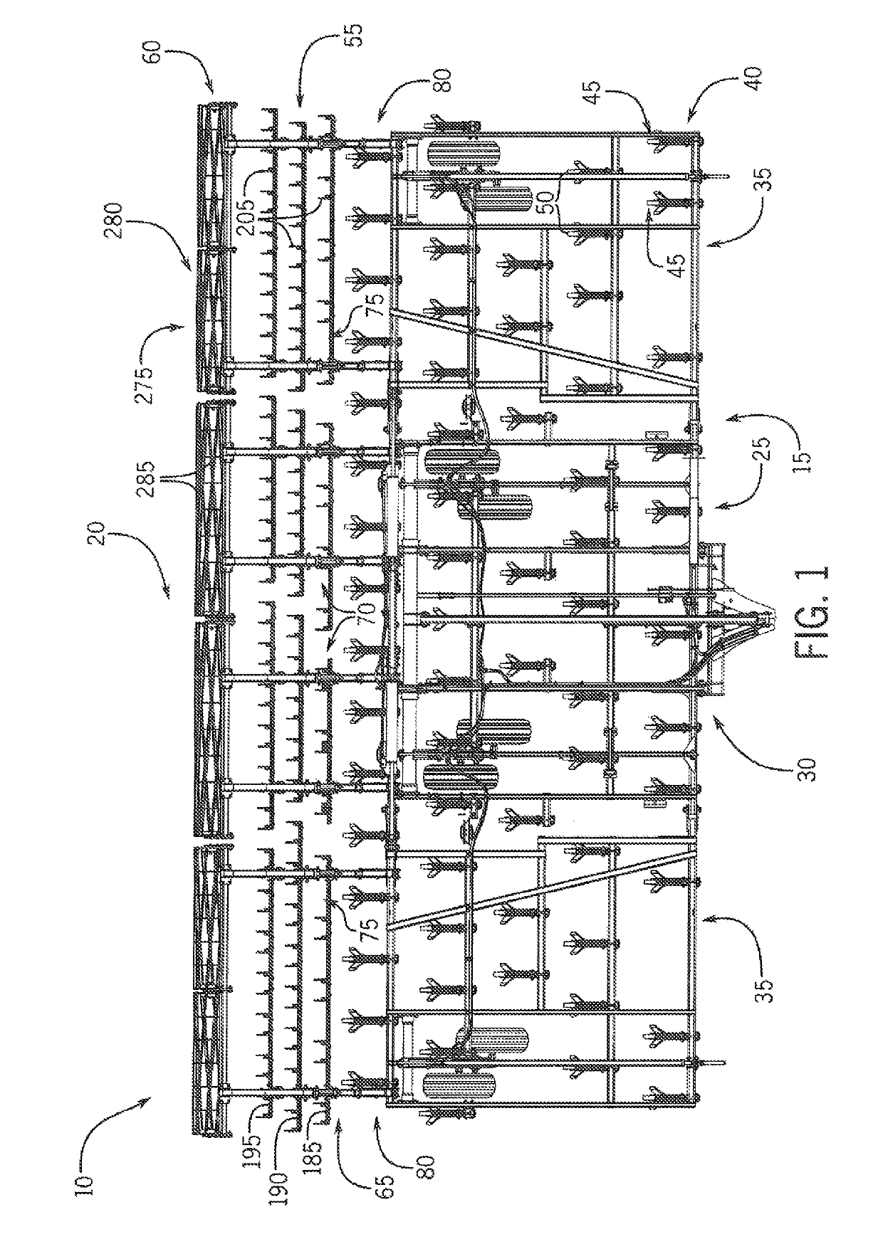 System for equalizing pressure on smoothing tools of a harrow