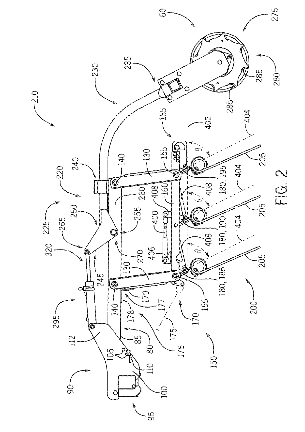 System for equalizing pressure on smoothing tools of a harrow