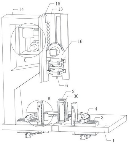 A three-phase asynchronous motor rotor core shaft pressing device