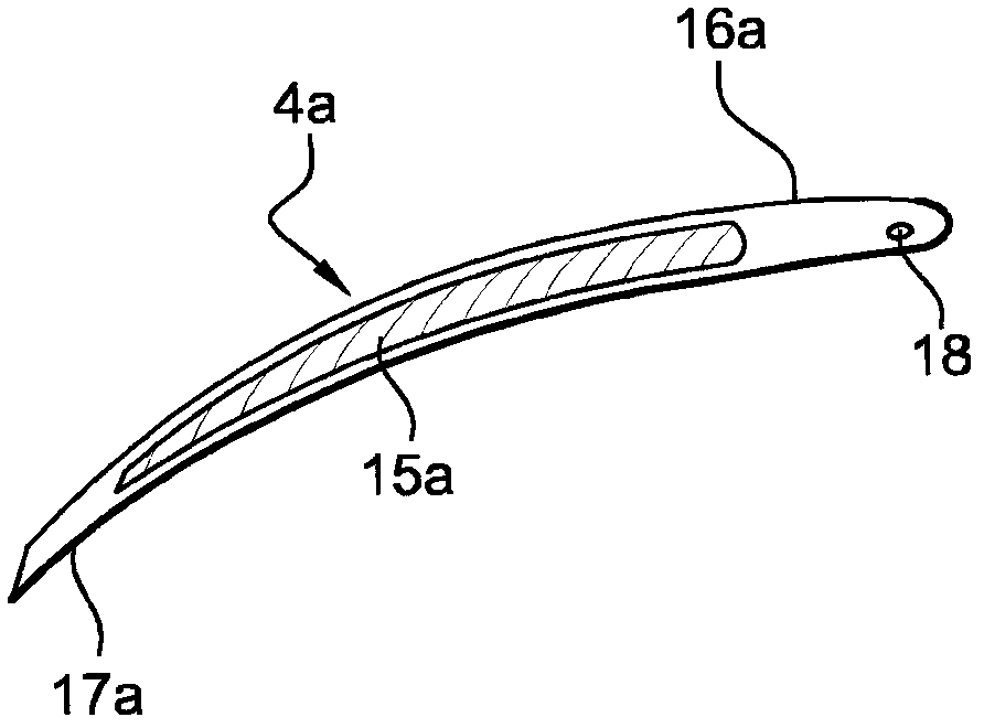 Deicing device for propfan-type propeller blades