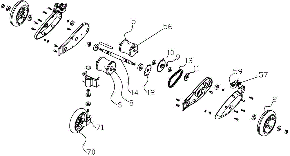 Bicycle slowdown training device with rear wheel