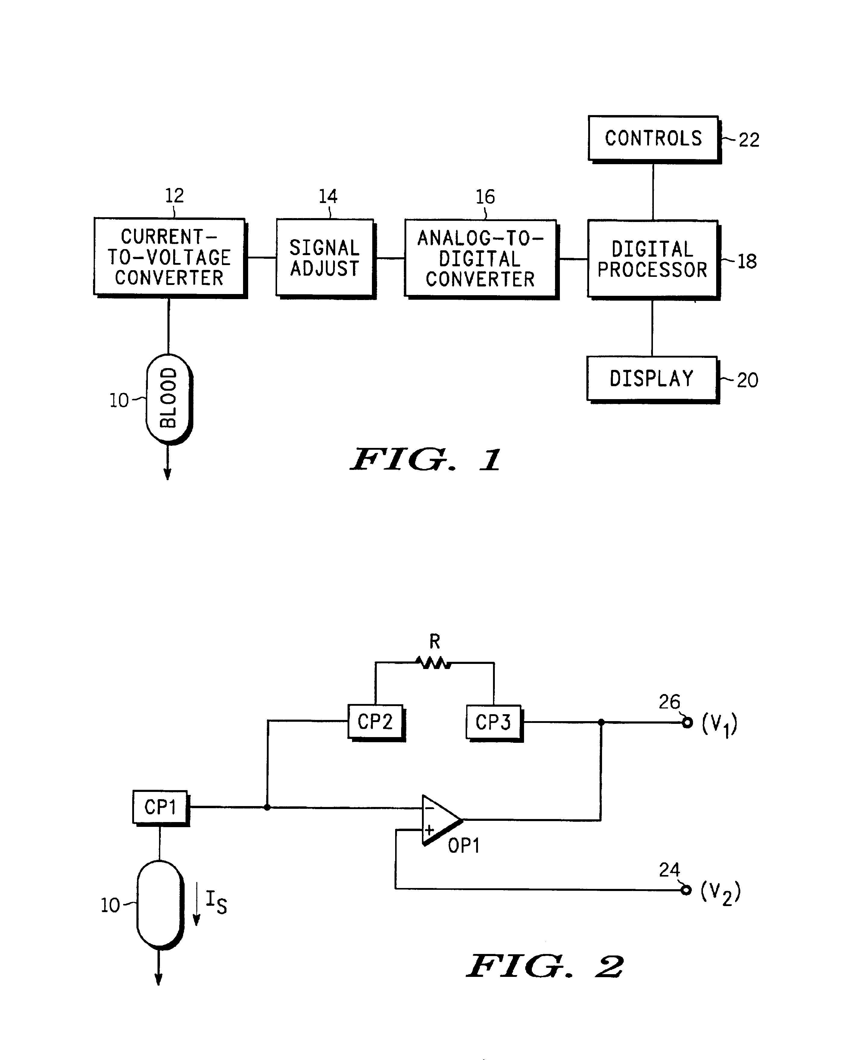 Current-to-voltage-converter for a biosensor