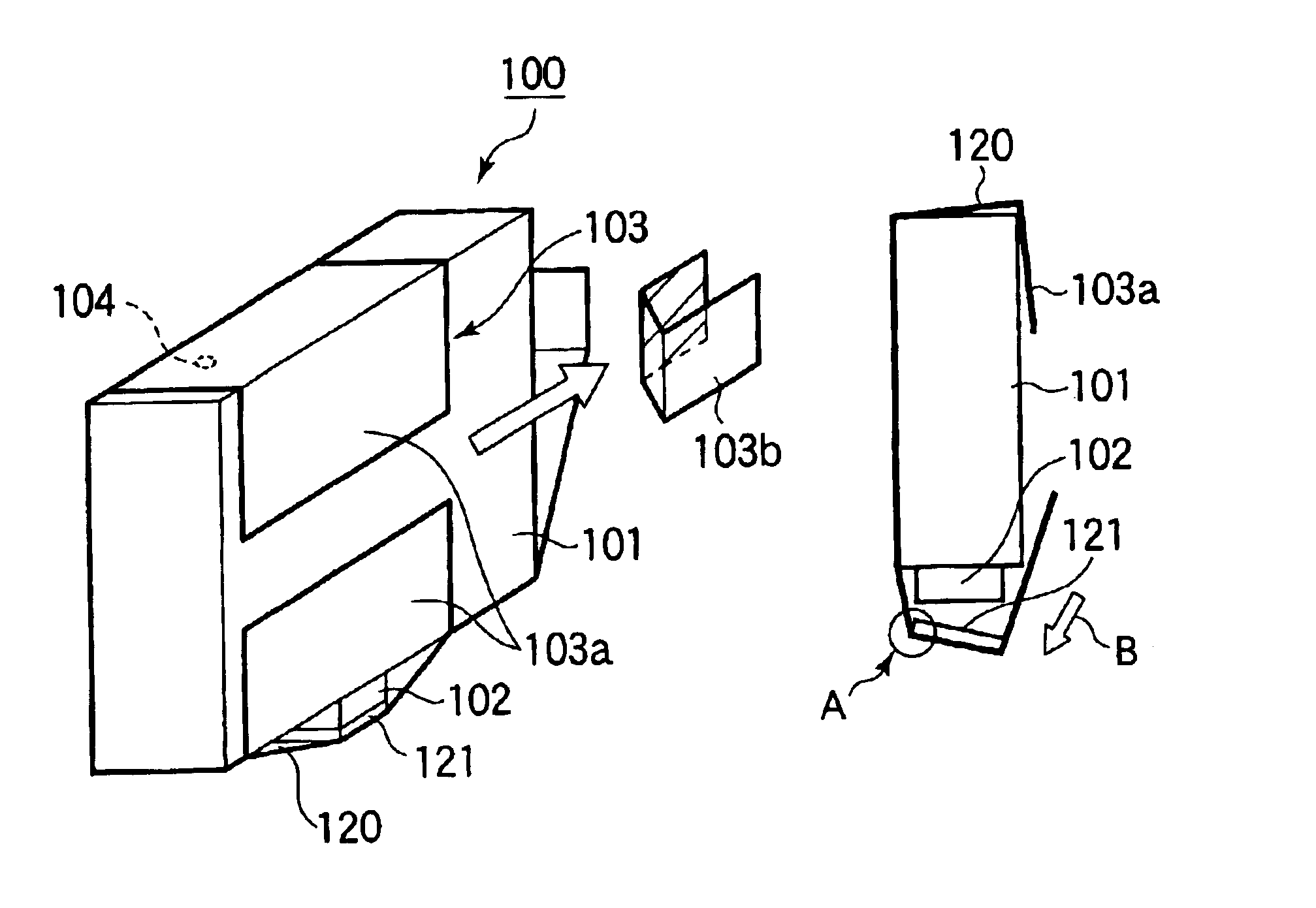 Packaging structure for liquid container and unsealing method therefor