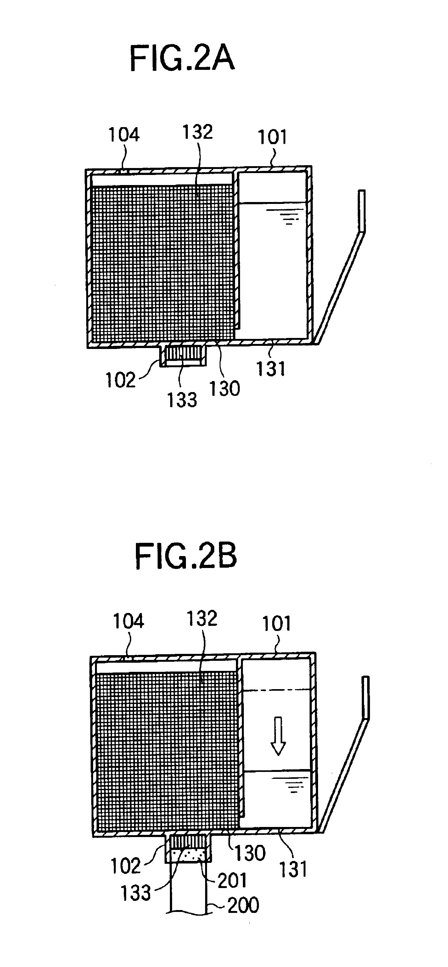 Packaging structure for liquid container and unsealing method therefor
