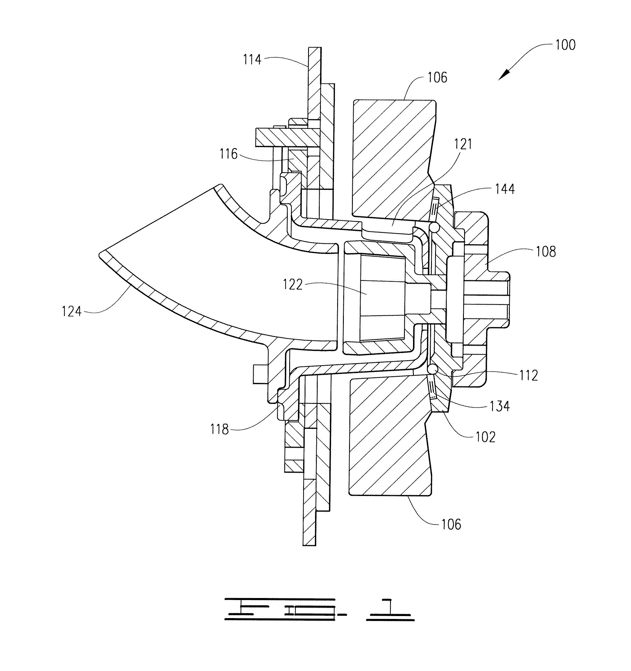 Throwing wheel assembly